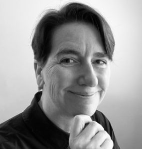 black and white photo of Rev. Lyn Cox